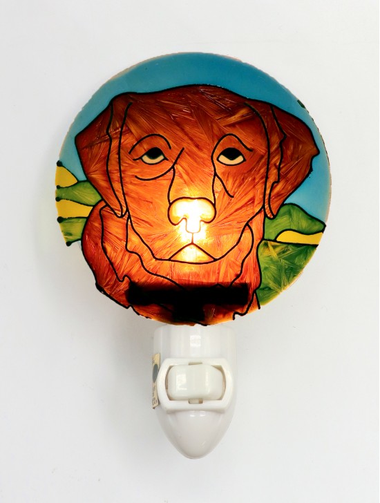 Glass Dog NIght Light